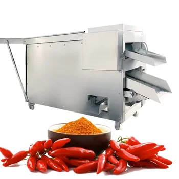 Hot Selling Automatic Red Dry Chili Processing Pepper Seeds Separator Slicer Cutter Chilli Cutting Machine