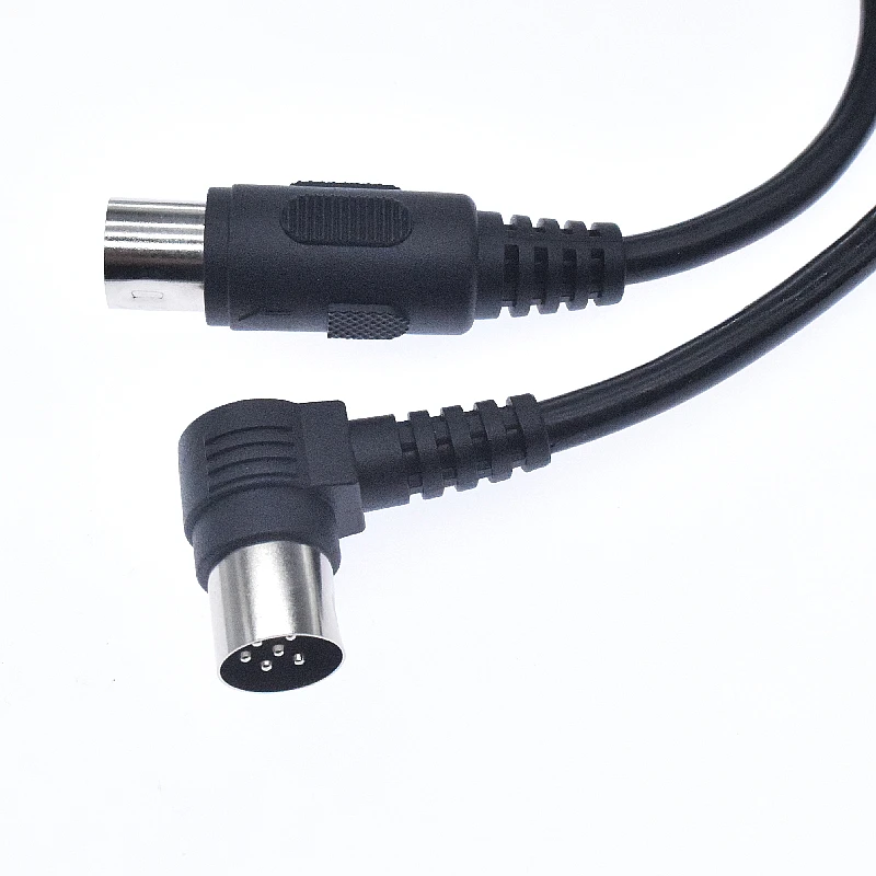 Custom Right Angle 90 Degrees 6 Pin Mini Din Connector Male Type Tinned Audio Cable Buy 6 Pin