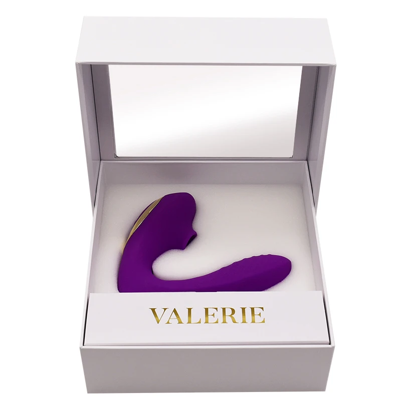 Luxury Packaging Custom Logo Adult Vibrator Gift Box Clit Sucker Lick Rose  Sex Toy Massage Dildo 2 in 1 Paper Box