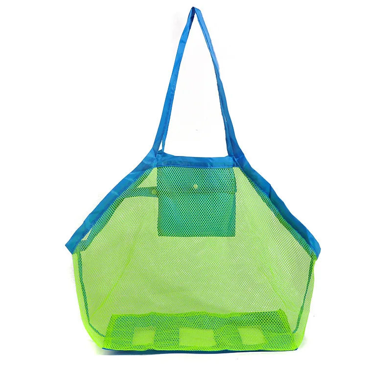Custom Outdoor Beach Mesh Bag Sand Away Foldable Portable Kids Clothes Bags Direct Sales Reasonable Price Mesh Beach Tote Bag
