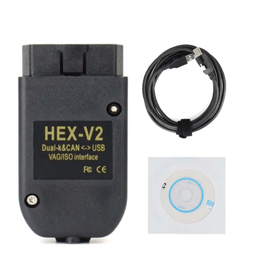 HEX V2 VAG V25.3 V24.7 VCDS 5053 AT162+FT232 for Volkswagen Audi and More