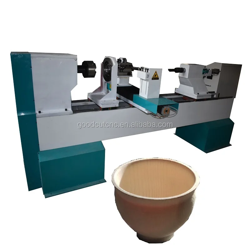 Cnc Atc Wood Turning Lathe Machine Wtih 4 Atc Tools for Bowl