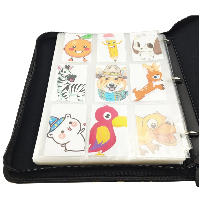 Modernqiu Custom Pu Leather Trading Card Binder With Zipper Closure