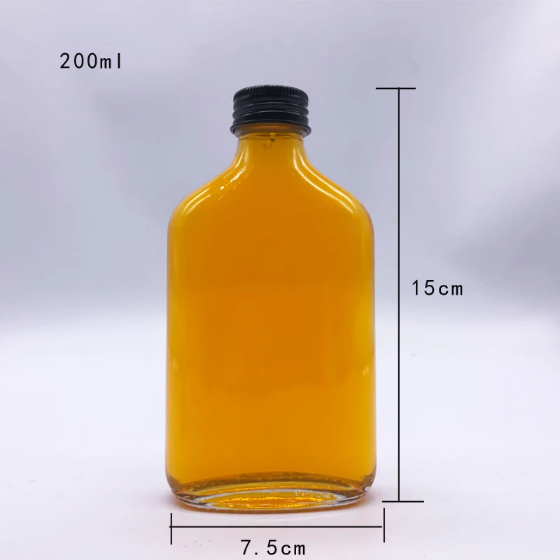 100ml 200ml Flat Glass Bottles Botella De Vino Plano For Juice Beverage  Spirit Drinking - Buy 100ml 200ml Flat Glass Bottles Botella De Vino Plano  For Juice Beverage Spirit Drinking Product on