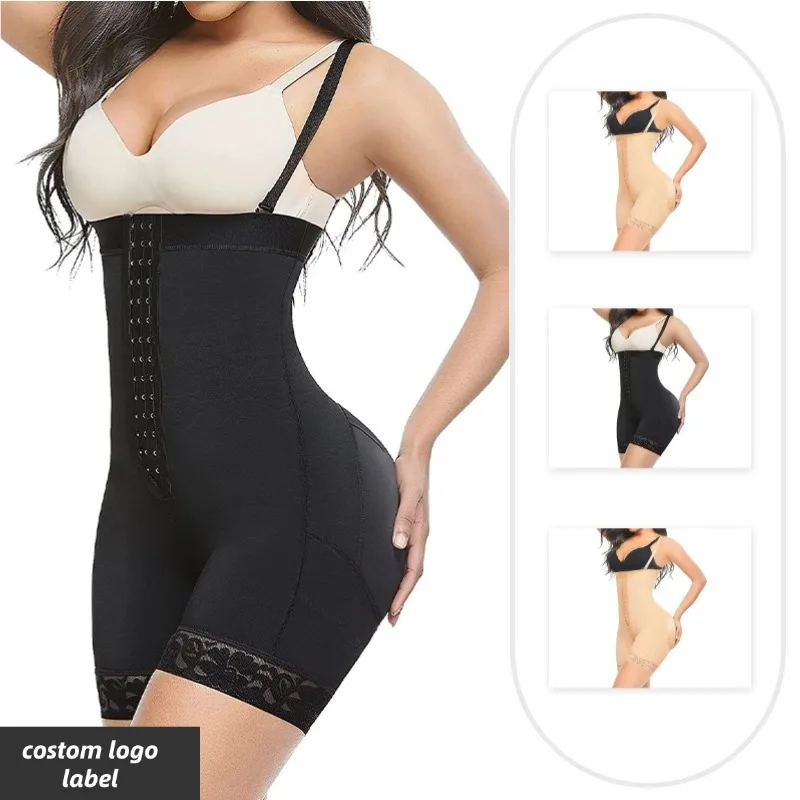 New Style Bottom Zipper Design High Waist Body Shaping Pants Slim Waist Hip Lifting Body Shaping Pants High-cut Leg Body Shaper