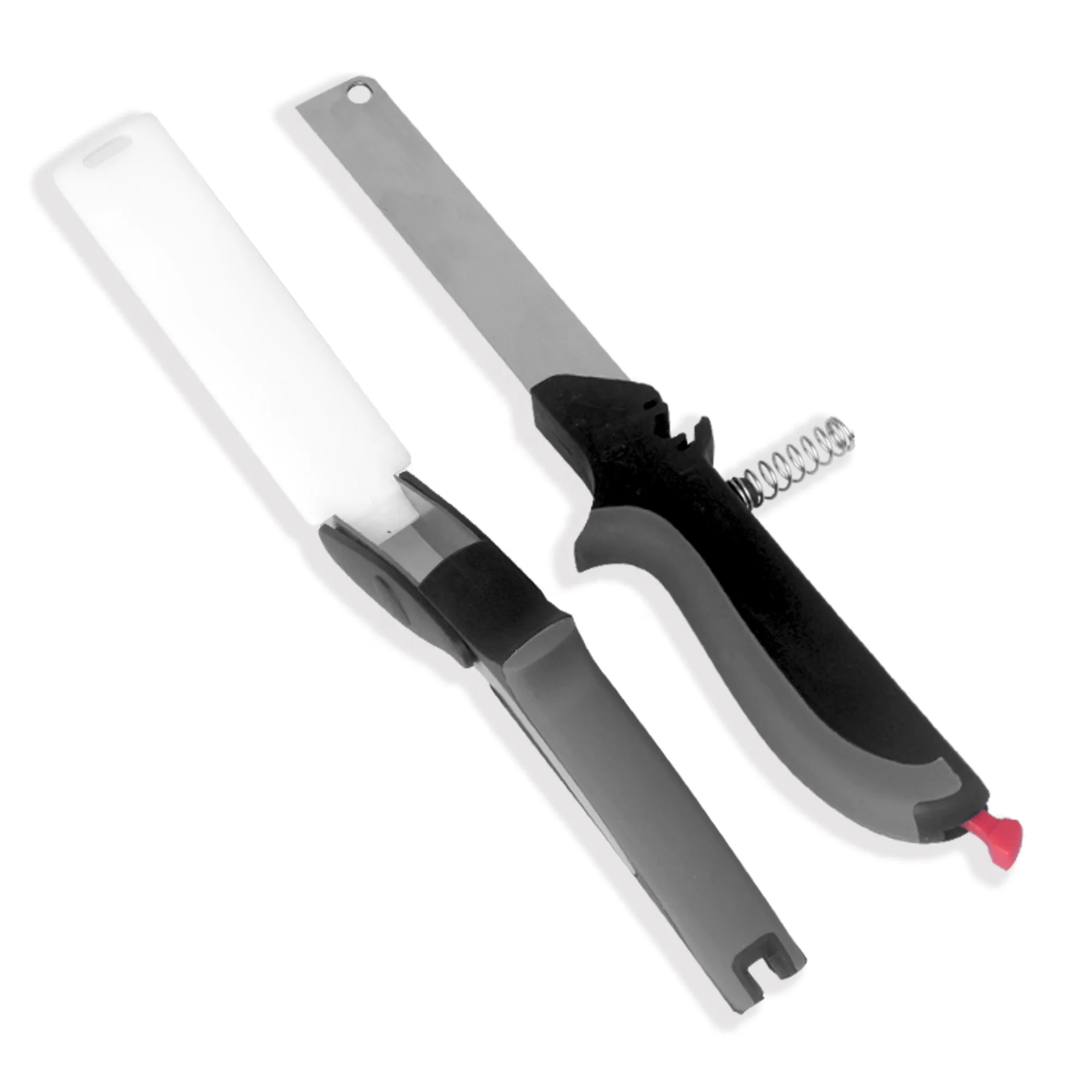 Hot Sale 2-in-1 Kitchen Scissor Smart Multifunction Vegetable Cutter with Knife and Cutting Board