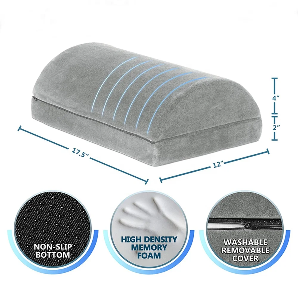 Orthopedic Teardrop Design Memory Foam Footrest Pillow Adjustable Leg Pillow Foot Rest Cushion Ergonomic Foot Rest Under Desk