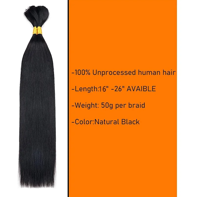 Bulk Human Hair for Braiding No Weft Extensions 100% Unprocessed_voghion.com