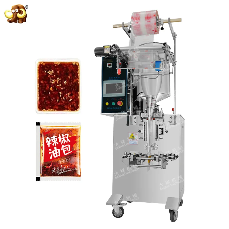 Automatic DXB-100J Multi-Function 30-60bags/Min Cream Jam Tomato Paste Honey Shampoo Liquid Sachet Packing Machine