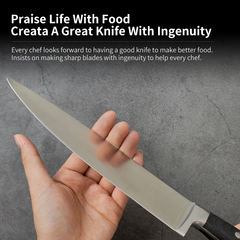 Best Choice for Home Kitchen 8 Inch German High Carbon Stainless Steel 5CR15MOV Pakka Wood Handle Chef Knife