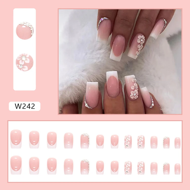 Supplier New Design Nude Pink Wholesale Nail Tips Press On Nails False ...