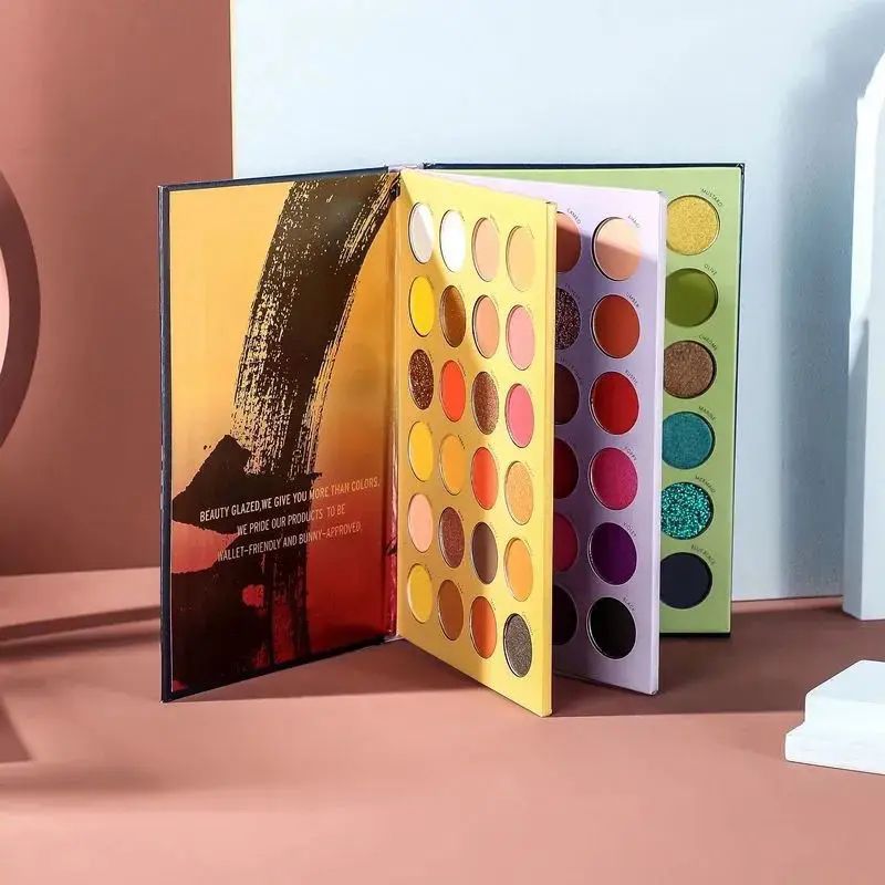 
 Лидер продаж OEM, косметика, оптовая продажа, палитра теней для век с шиммером и сиянием, 72 цвета, частная торговая марка, Книга теней для век  