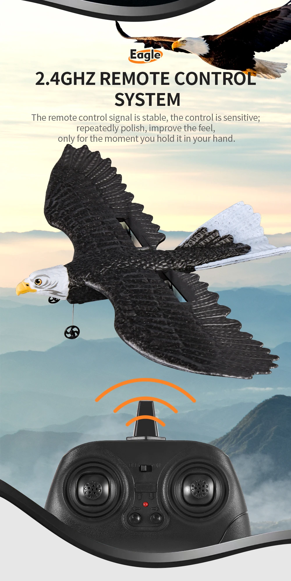 Wholesale 2.4ghz 2ch Rc Aircraft Toy Bionic Animals Remote Control