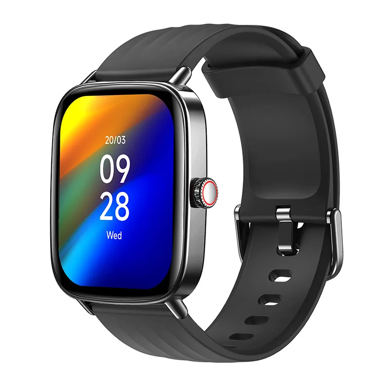 Cross-Border New Product Multi-Sports Health Monitoring Smart Watch with for Bluetooth for Android Square TFT Silicone Plastic