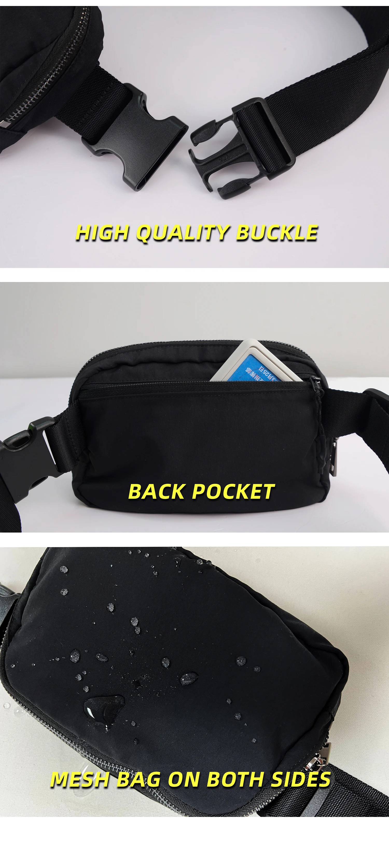 Waist Bag Unisex Mini Belt Bag With Adjustable Strap Crossbody