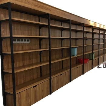 Supermarket Wood Gondola Shelving,Retail Shop Design Gondola Shelf ...