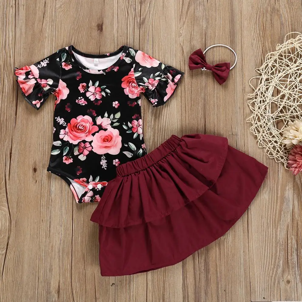 Ropa De Bebé Niñas Pequeñas Manga Corta Floral10741 Ropa De Bebé Niñas Pequeñas Manga Corta Floral10741