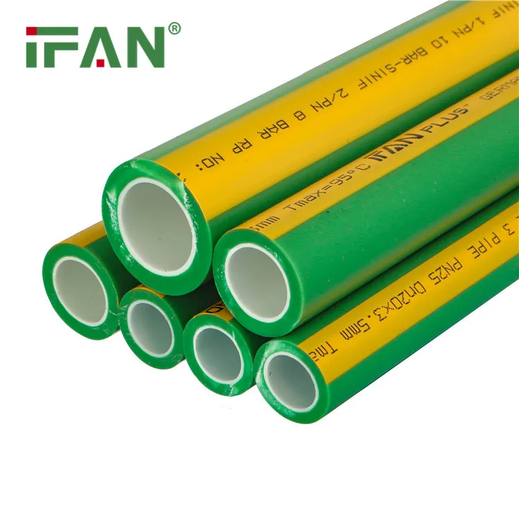 IFANPlus Green Color Imported Raw Materials Hot Cold Water PN20 Plastic Plumbing PPR Pipe