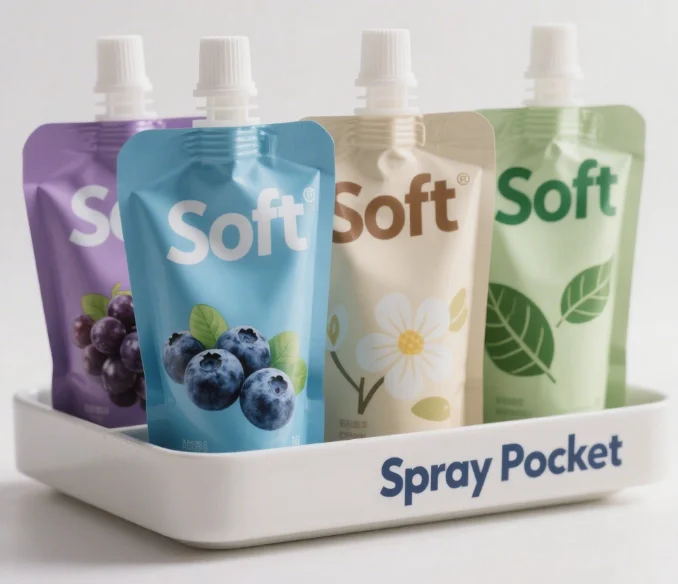 Customized environmentally friendly biodegradable polyethylene plastic juice bag, vertical spray bag, liquid bag