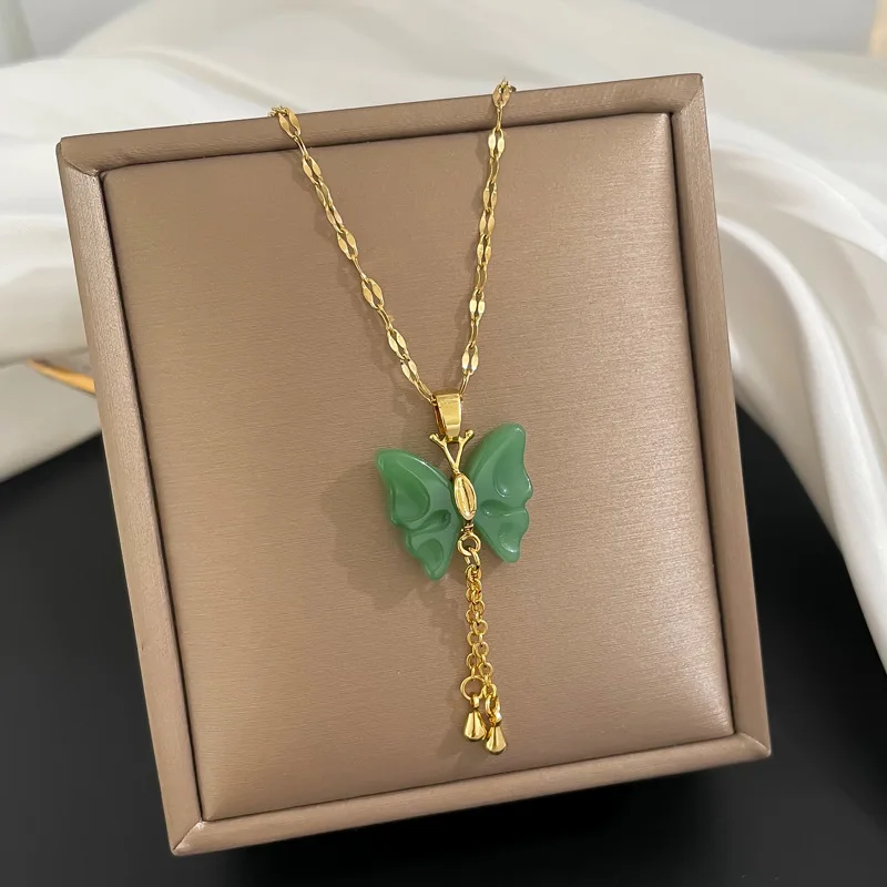 Emerald Flutter Butterfly Necklace | Salt – Salty Accessories