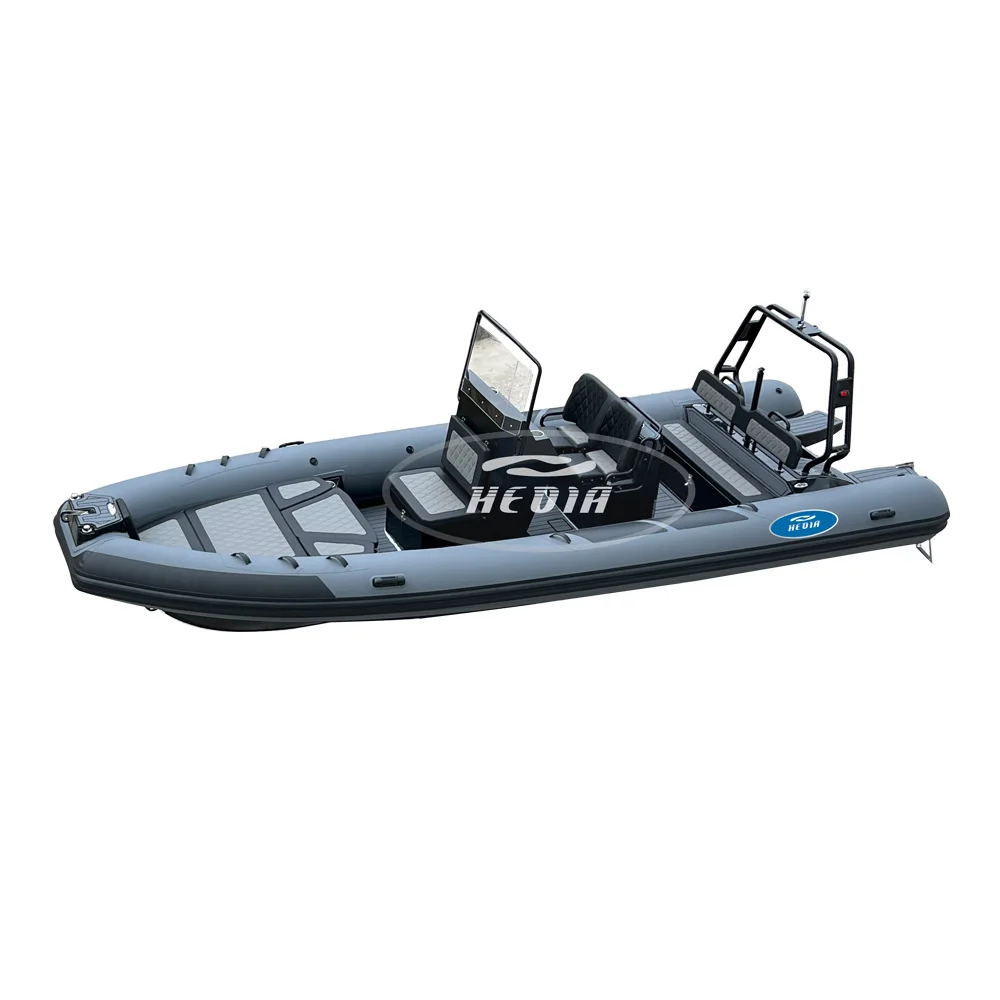 High Performance 22 ft Rib 660 Aluminum RIB ORCA Hypalon/PVC Inflatable Boats Fishing Boats with CE
