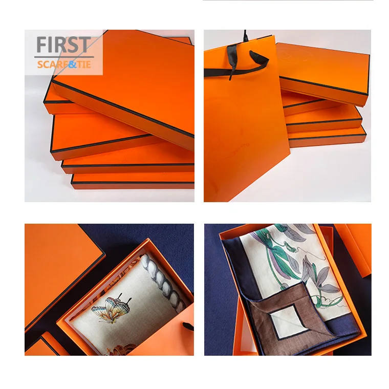 Квадратные шелковые шарфы с цифровой печатью на заказ, 100% шелковый шарф