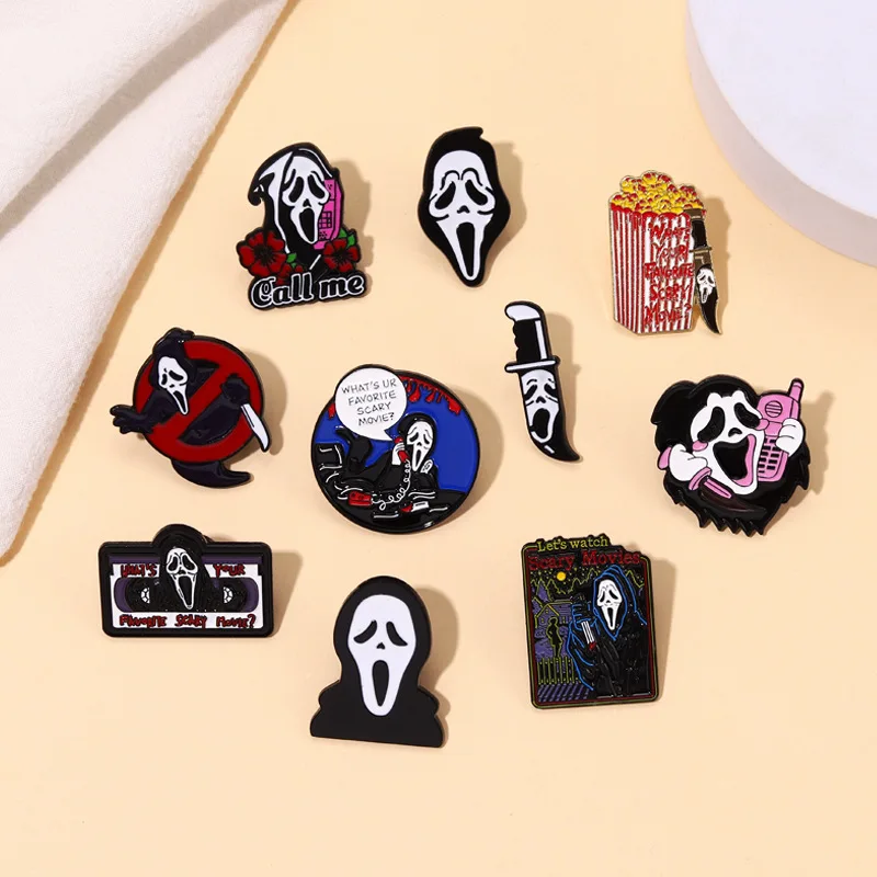 Manufacturer Custom Free Design Soft Enamel Pins Horror Pins Halloween Clothes Anime Hats Pin