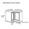 45-103*88*58 cm Little Monster Corner Cabinet