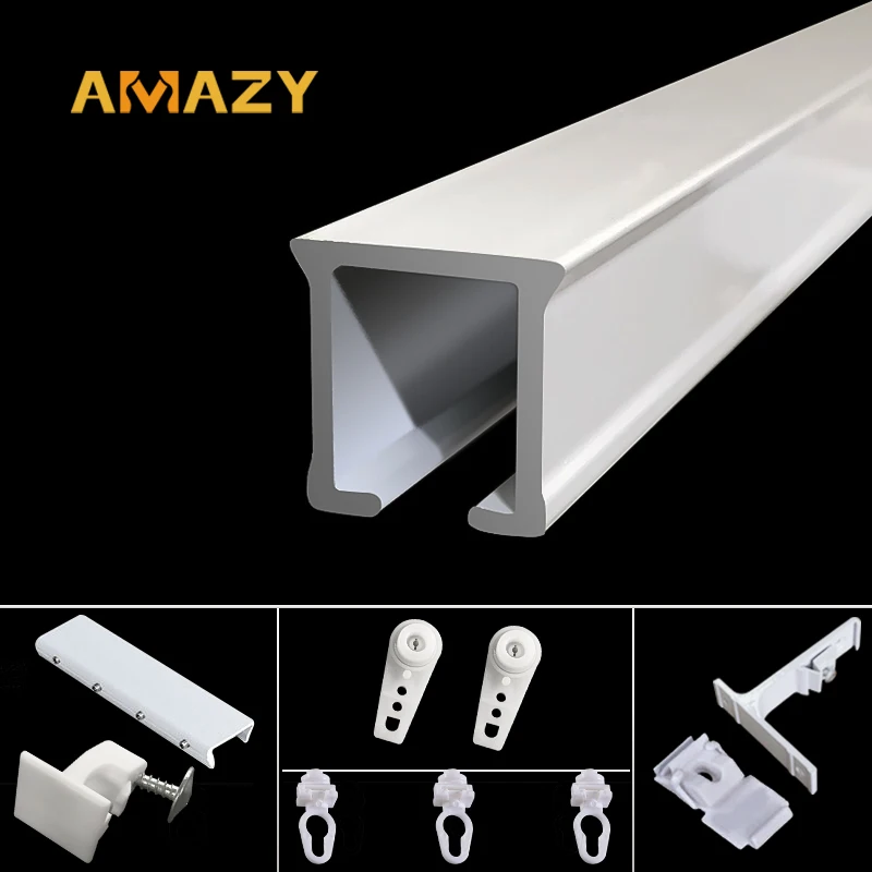 Modern Simple Classic S Wave Aluminum Curtain Track Living Room Track Ripple Fold Curtain Track Rail