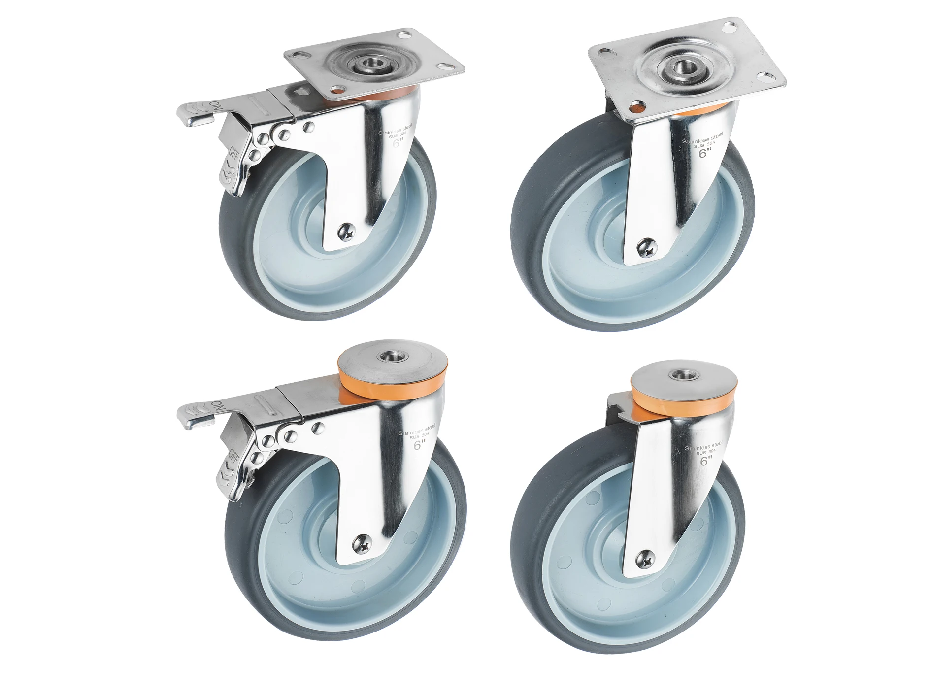 2 Poulies Acier Inoxydable 304 Nudiuhis - Capacité 170 Lb, Silencieuses, Pour Bricolage