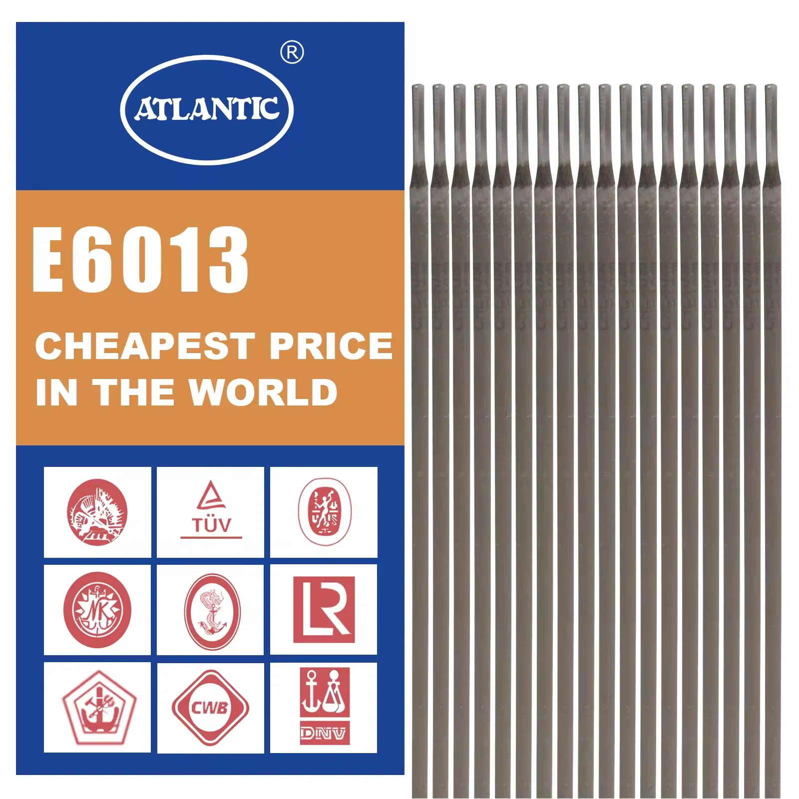 ATLANTIC Factory Welding Rod Price CHE425 BS EN ISO AWS Mild Steels Welding Rods Electrode E 6011 E6013