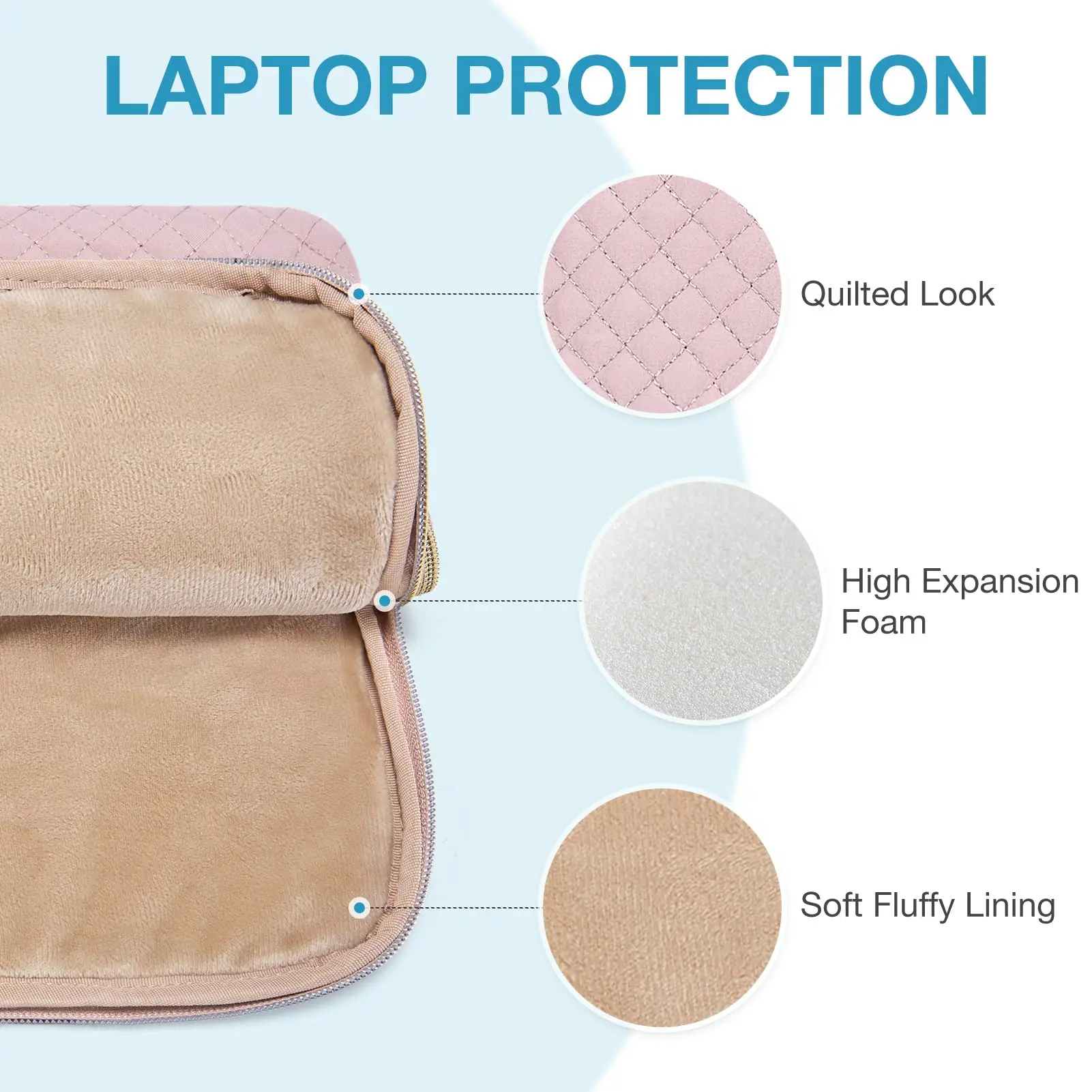 product premium lightweight laptop bag for macbook pro 15 inch pink trolley double deck bag case covers laudtec-29