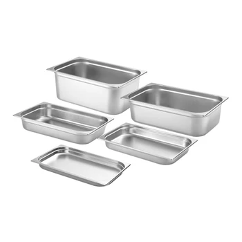 Factory 1/1 10cm European Style Stainless Steel Anti Jam GN Food Pan Ice Cream Container Pan Buffet Service Tray Chaffing Dish