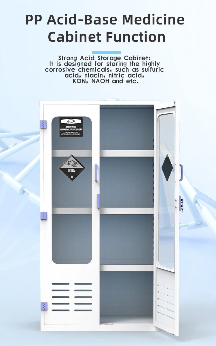 Factory Double Lock Pp Medicine Acidbase Chemicals Storage Buy Pp