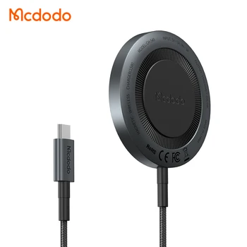 Mcdodo 549 15W for iPhone 12-15 Magnetic Wireless Fast Charger 2X Speed Power Supply Adapter Mobile Phone Earbuds Metal Charger