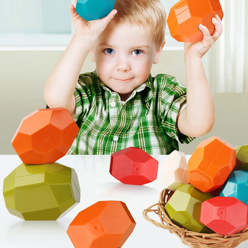 Pastel Rainbow Stacker Toy with Balancing Stones // Rainbow and Balancing selling Stones // Gift Set for Kids // Montessori Life Style Toys