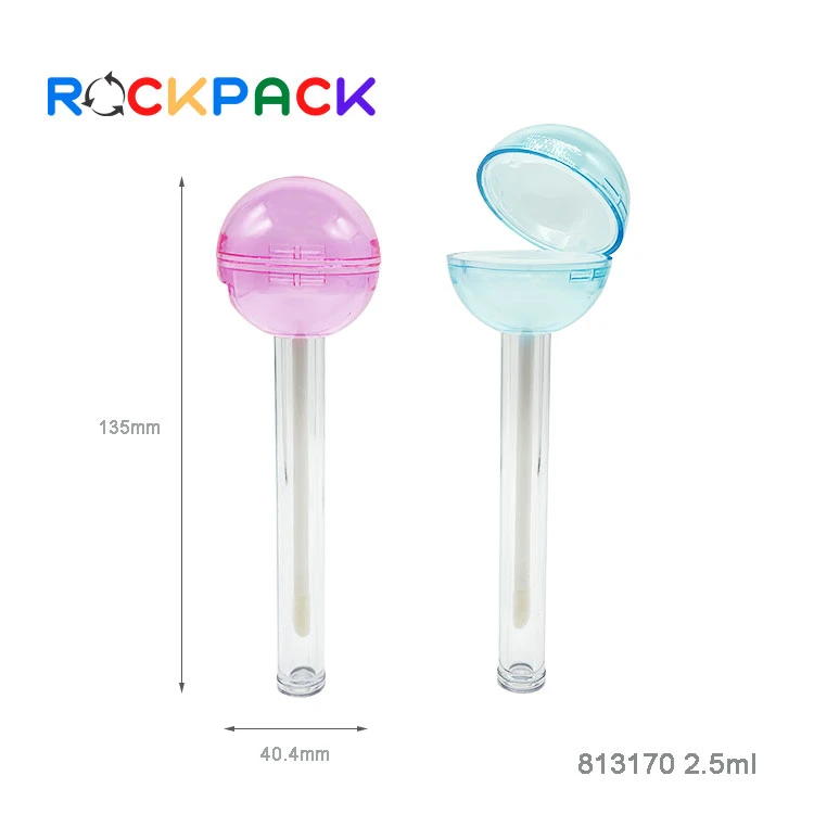 Lollipop Shape 2.5ml Cute Empty Plastic Lip Gloss Tubes Containers