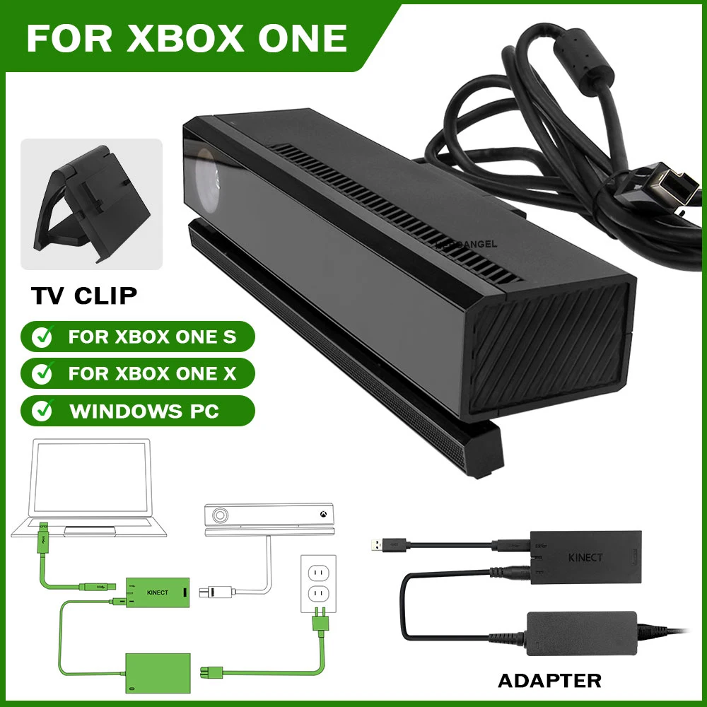 90% New kinect Sensor For Xbox One S with USB Kinect Adapter 2.0 