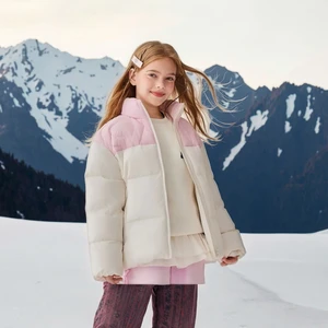 Custom Made 2026 Girls Eco-Friendly Moisture-Wicking Puffer Jacket Stylish Winter Wear Stand Collar Waterproof Lightweight