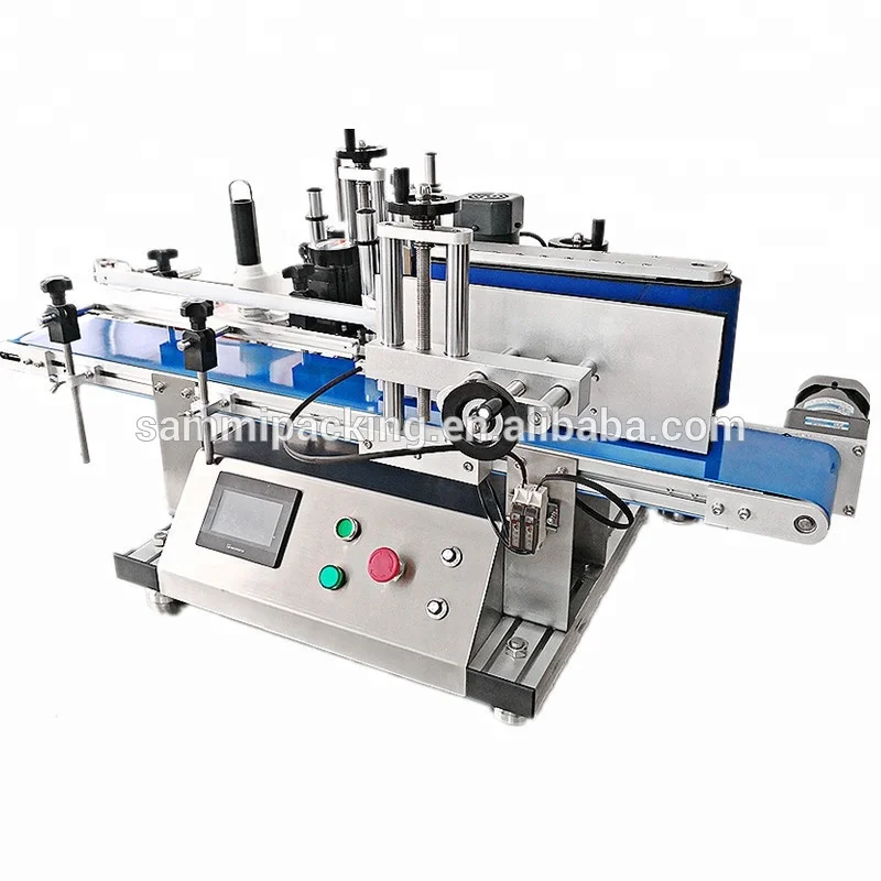 Semi-Automatic Round Bottle Labeling Machine with PLC Touch Screen and 1 Year Warranty for High Accuracy Space Saving Operation