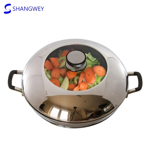 Energy Saved Honeycomb Hybrid Grill Pattern Cookware Set Wok Pan Made in Korea With Pot Lid
