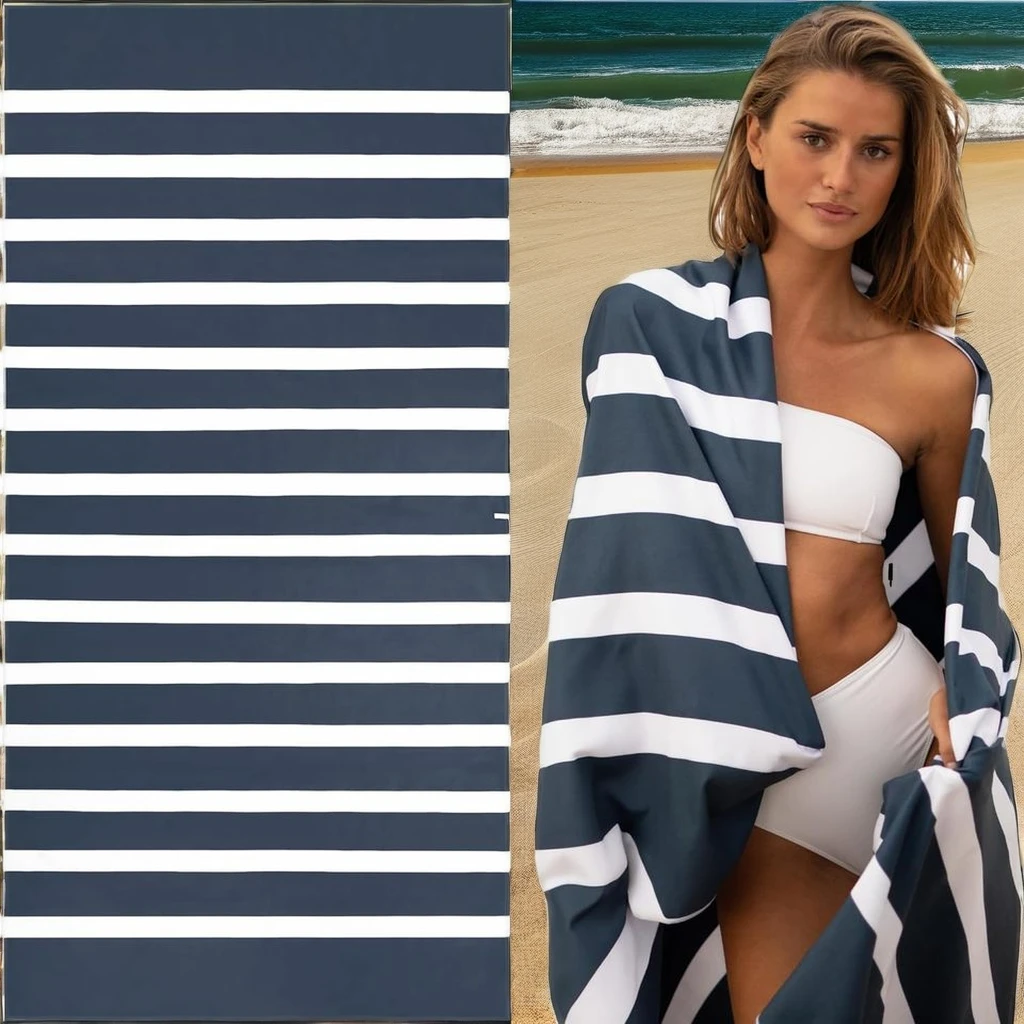 Hot Summer Sale Quick Dry Lightweight Microfiber Beach Towel Custom Logo Digital Printed Novelty Free Design for Bath or Pool