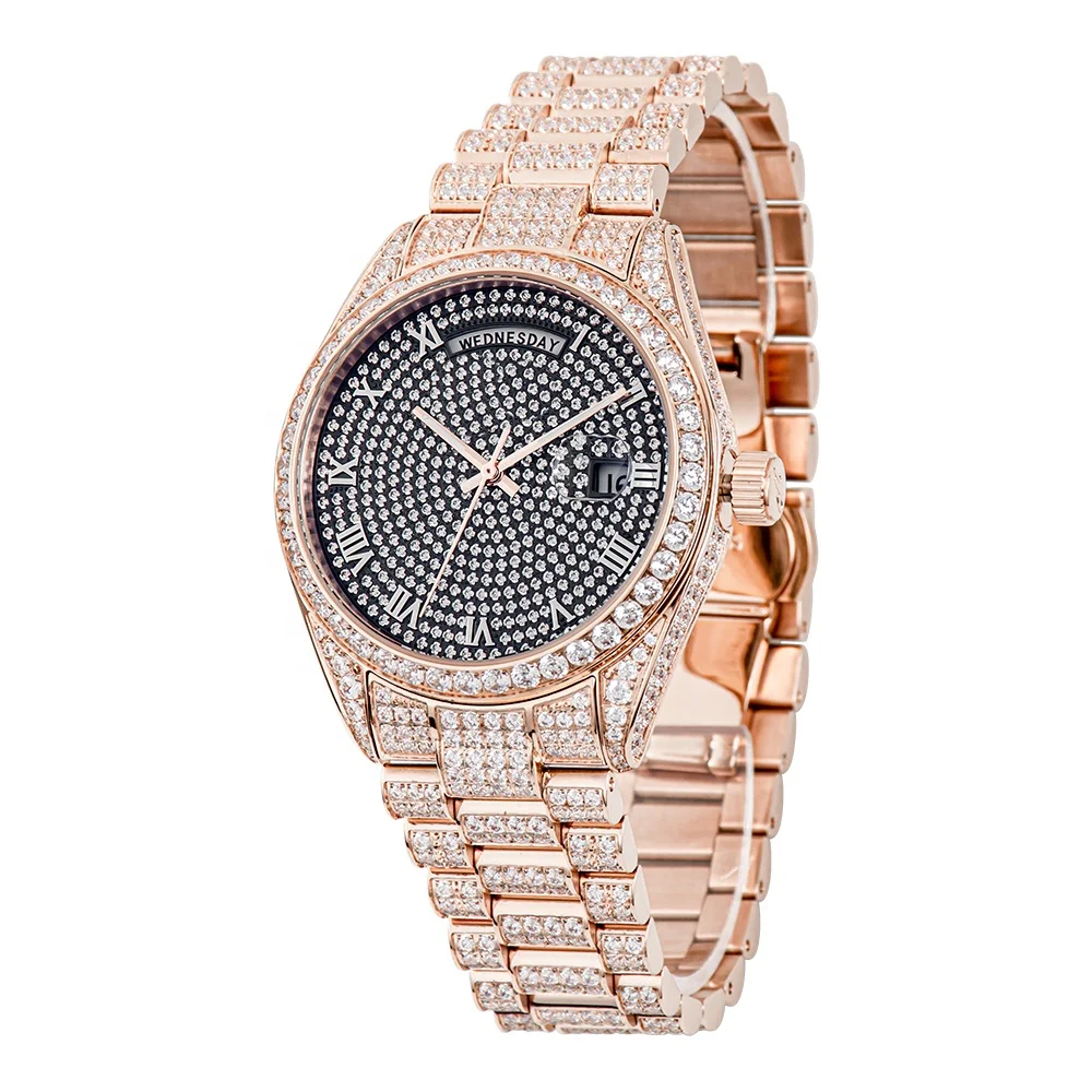 Cubic zirconia mens discount watch