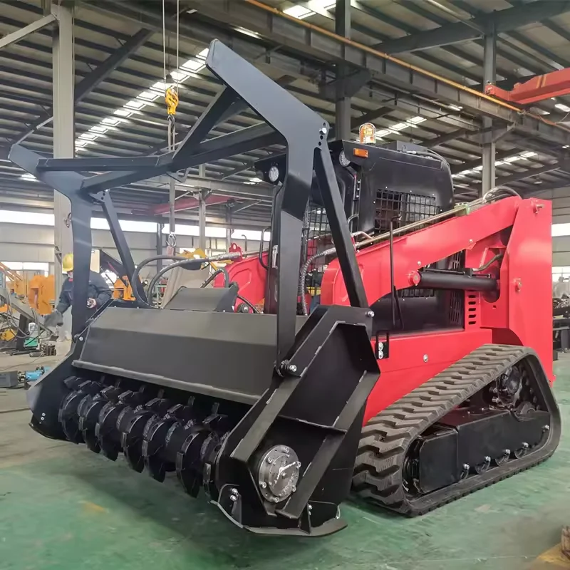 Forest Brush Tree Mulcher Skid Steer Loader Attachment Forestry Mulcher ...