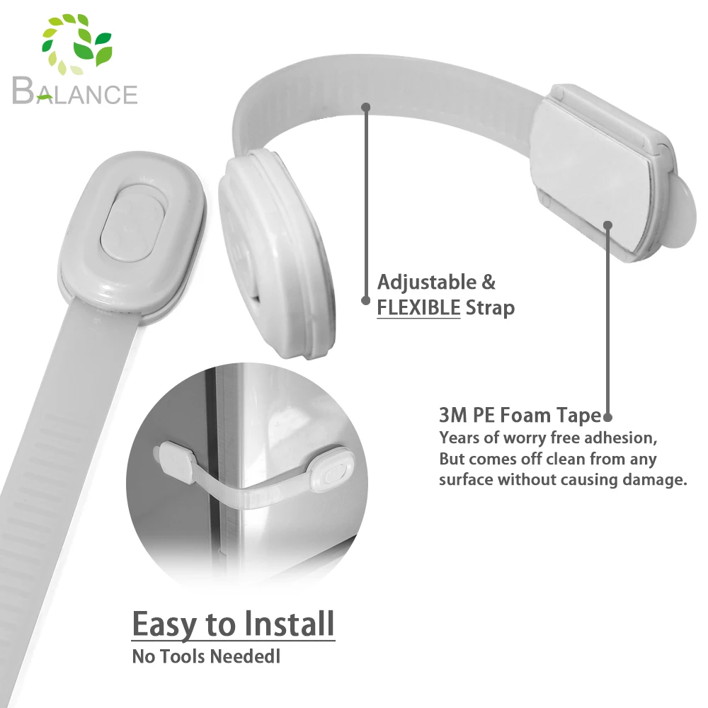 Adjustable Child Safety Proofing Strap Locks Multipurpose