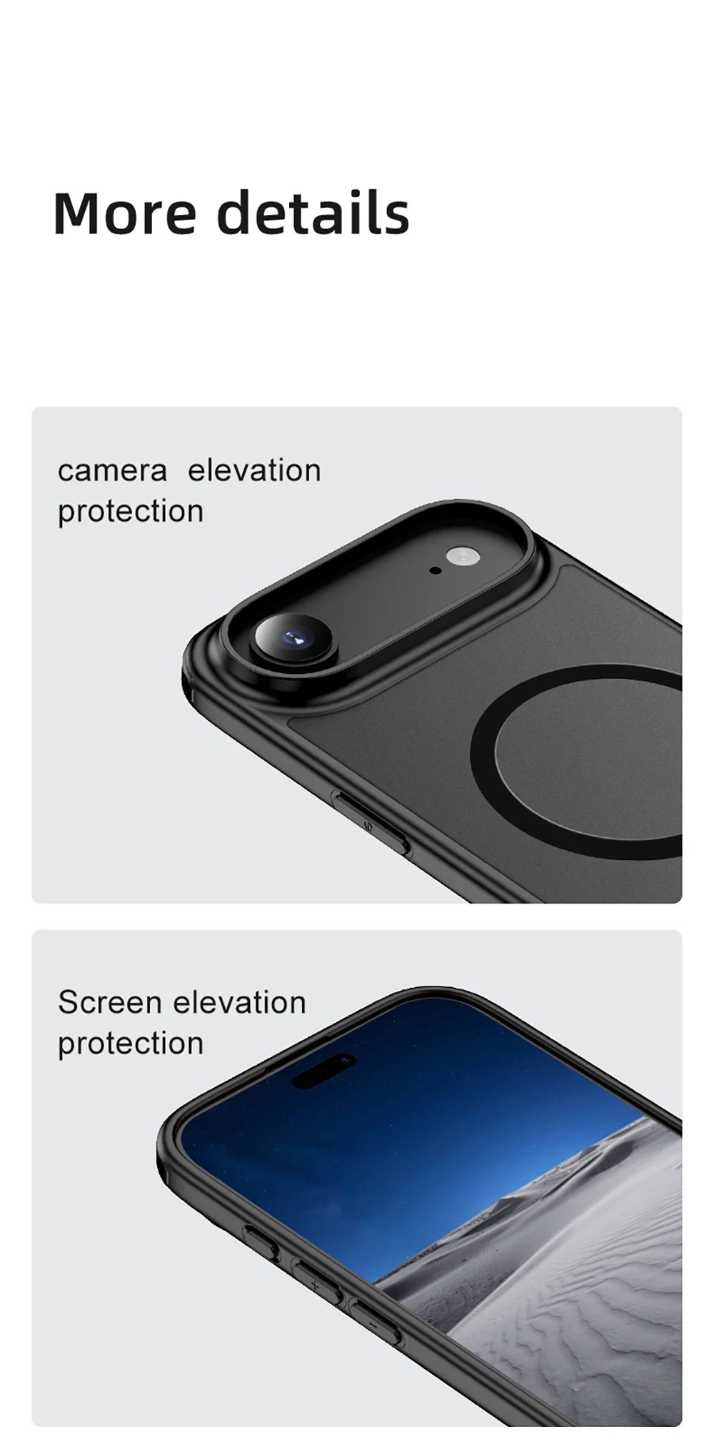 product laudtec magnetic matte phone cases for iphone 17 air 16 15 13 pro max charging luxury cover skin feel shockproof shell sjk1094-10