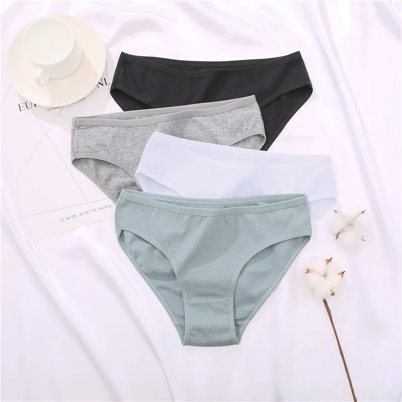 Finetoo New Women Cotton Daily Panties Low-rise Briefs Breathable ...