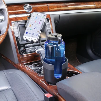 Cup Holder Phone Mount for Car 2 in 1 Multifunctional Car Cup Holder Expander 360 degree Rotation Cell Phone Holder