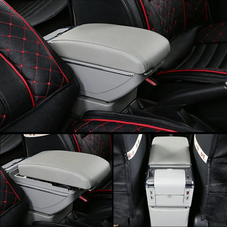product car interior decoration leather car armrest box for chevrolet sail 3 armrest box central armrest box-6