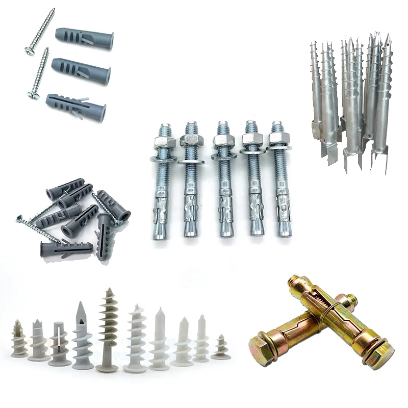 Chain Link Fence With Ground Screw Anchor Door and Strap Handles Expanding Bolt Gun for Hollow Wall J Type L Foundation